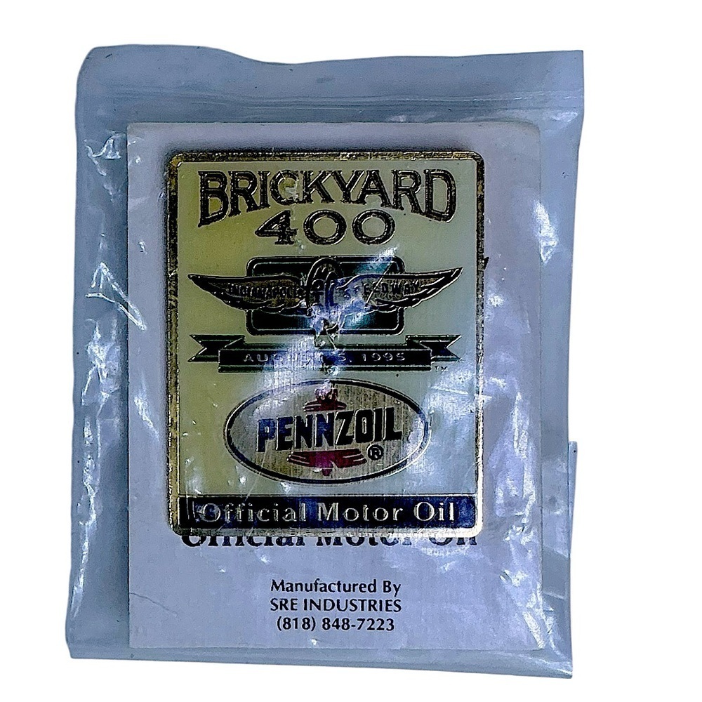 Vintage 1995 Pennzoil Nascar Race Brickyard 400 Pin Indianapolis Motor Speedway - Picture 7 of 16